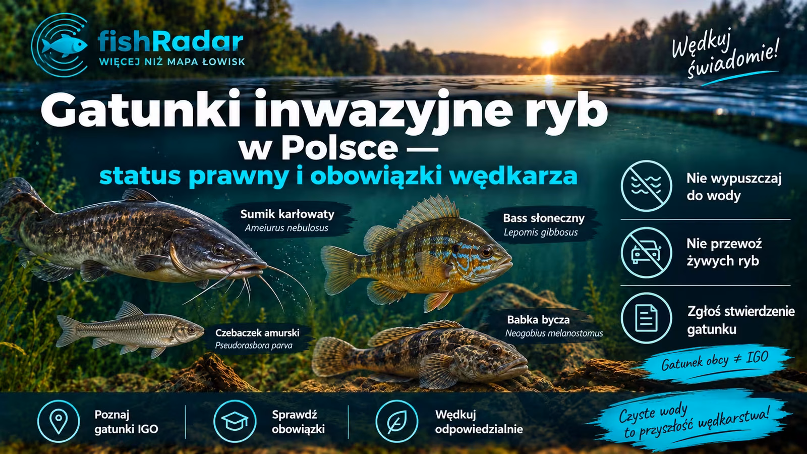 Gatunki inwazyjne ryb w Polsce — status prawny i obowiązki wędkarza