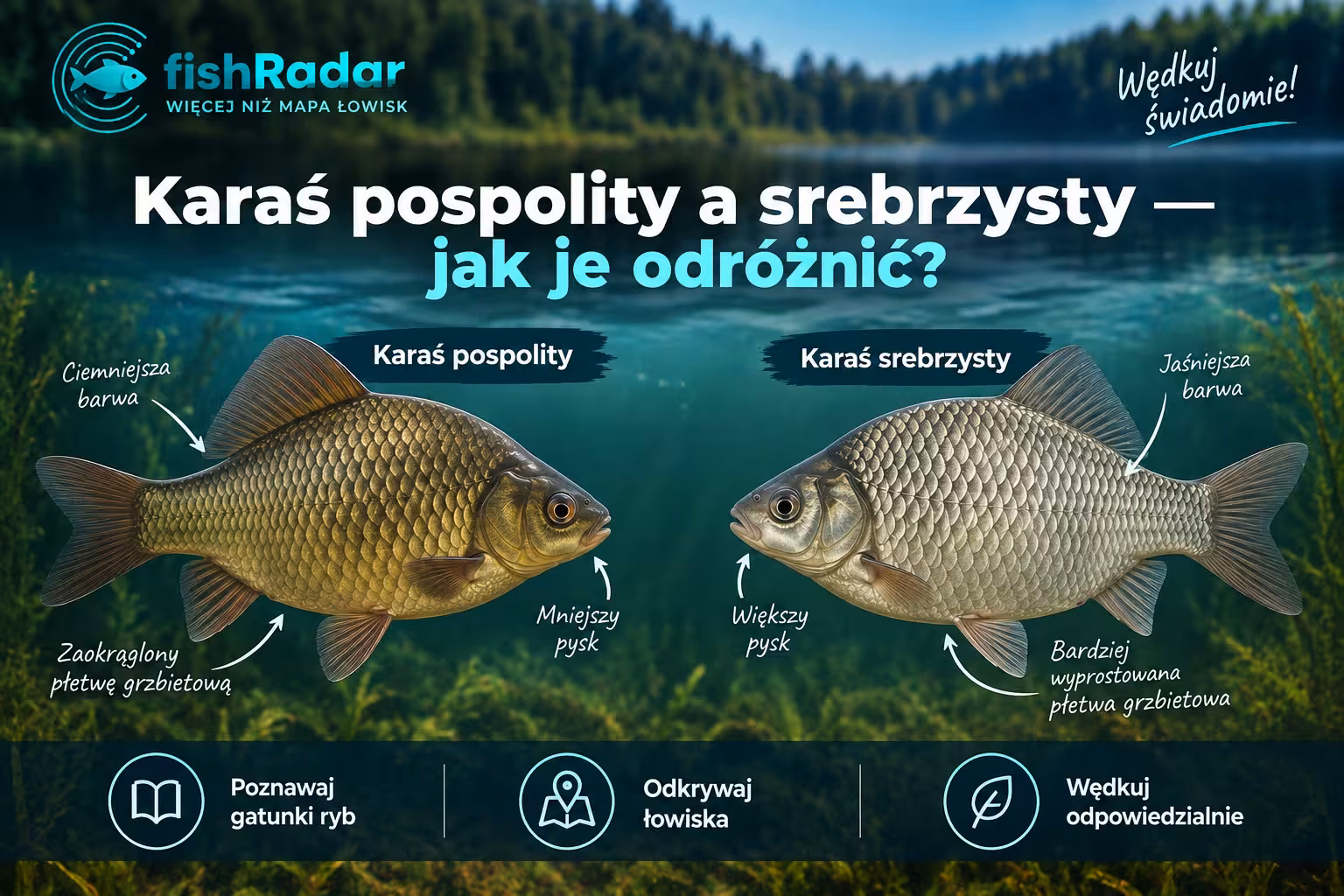Karaś pospolity a srebrzysty — jak je odróżnić